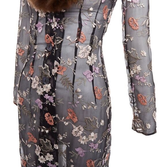 Dolce Gabbana fur oriental floral embroidery coat - Picture 2 of 6